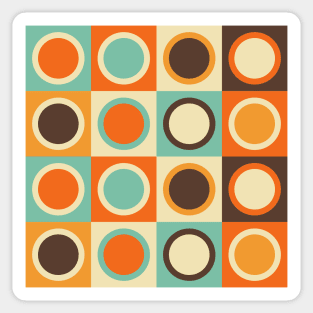 Mid century modern circles 00 Sticker